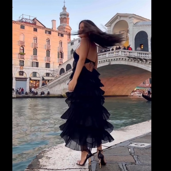 Zara Dresses Zara Midi Dress With Ruffles Poshmark